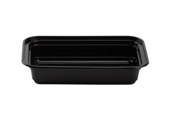 16 oz Rectangular Black Container HD 8