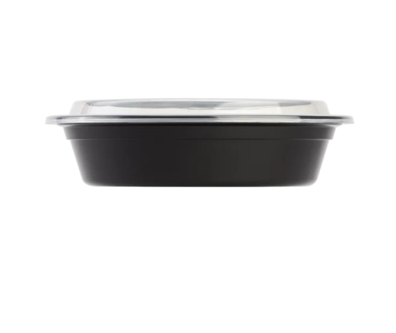 24oz Round Black Container 4