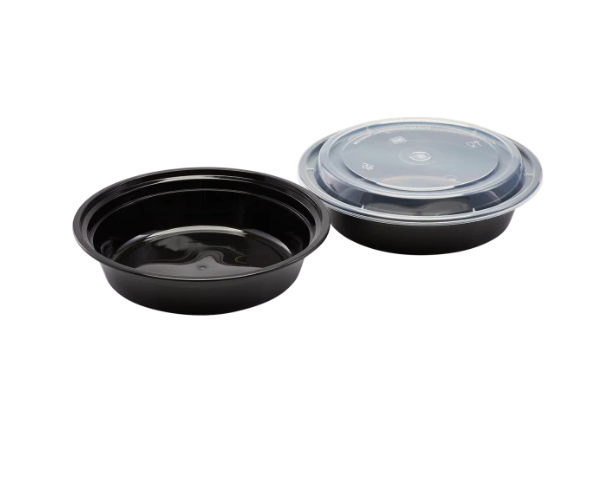 24oz Round Black Container 6